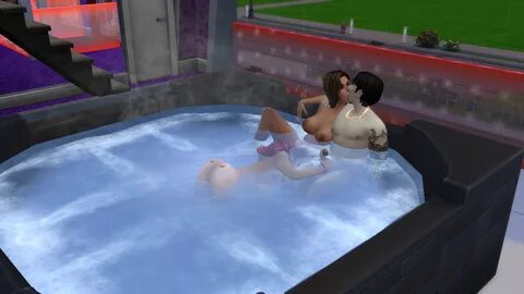 hot tub strip threesome.