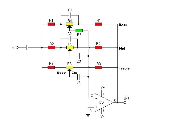 Bass bass boost 2. Treble Boost схема. Бас буст схема. Bass Boost схема. Усилитель Басов схема.