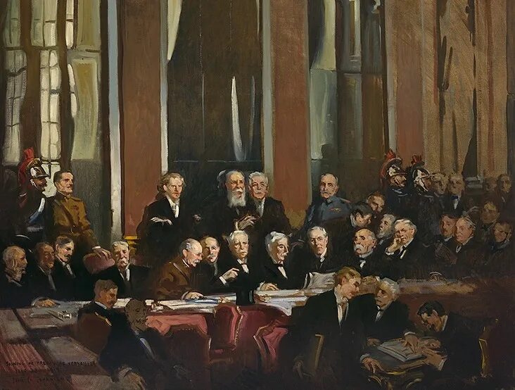 Подписание версальского мирного договора дата. Версальская конференция 1919. уильям орпен подписание мира в зеркальном зале. версальская конференция картина. версальская мирная конференция - представитель японии.