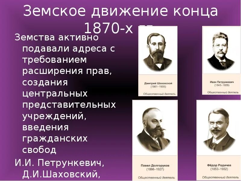 Представители движения первых. Земское либеральное движение. земское движение в начале 20 века. земский либерализм представители. либерализм деятели.