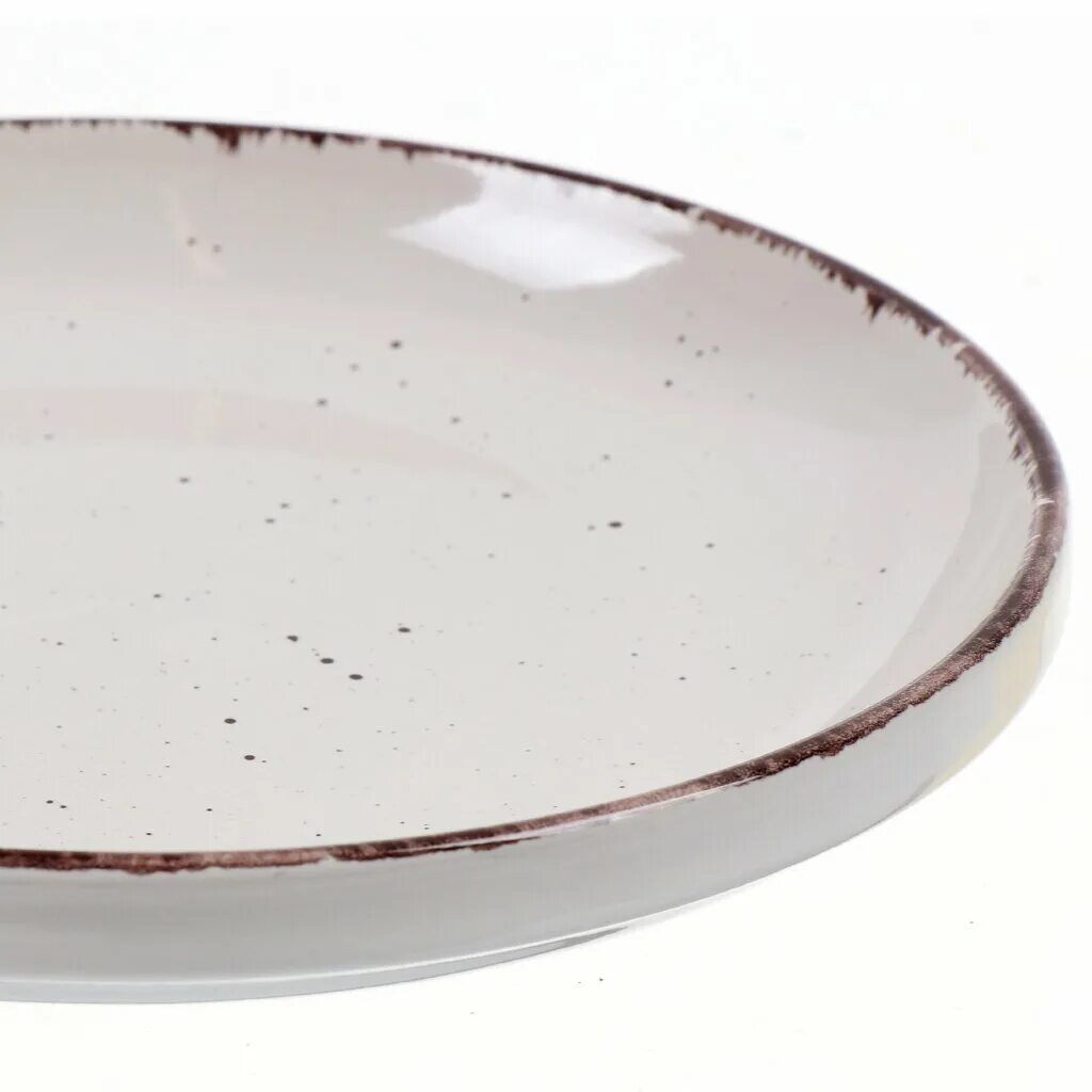 Тарелки daniks. Тарелка обеденная, керамика, 26 см, круглая, white fusion, daniks, белая.