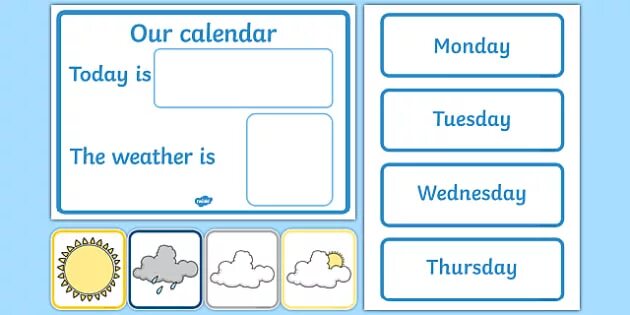 Our calendar. Our calendar. Weather шаблон для интерактивной тетради. Our calendar. Weather calendar.