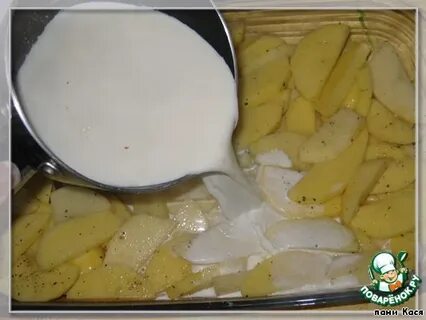 Картошка с молоком и луком
