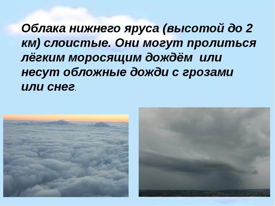 Средняя высота облаков. Слоистые облака Нижнего яруса. Облака Нижнего яруса высота. Облака верхнего яруса. Что такое облака верхнего среднего и Нижнего ярусов.