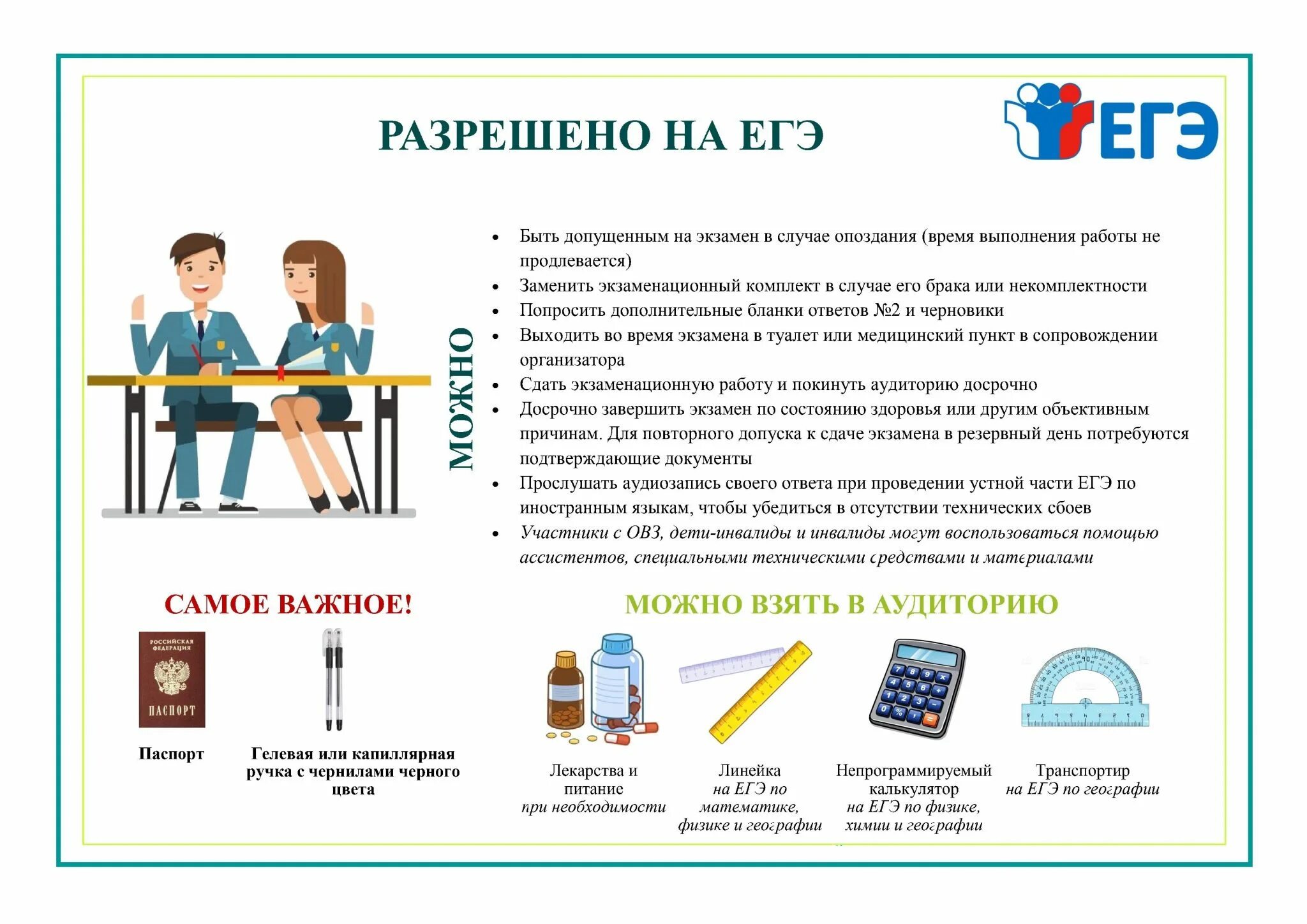 Что можно взять на огэ 2024. Информационные плакаты ЕГЭ. Информационные плакаты ЕГЭ 2022. Разрешено ЕГЭ плакат. Памятки по ЕГЭ.