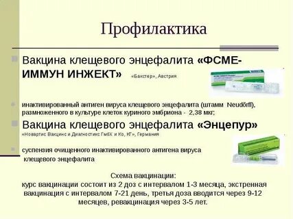 Клещевой прививка схема