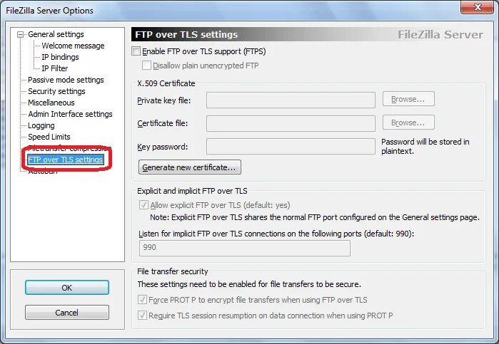 Over tls. FTP-сервер через роутер. Настройка FILEZILLA Server. FTP сервер FILEZILLA. Настройка FTP сервера.