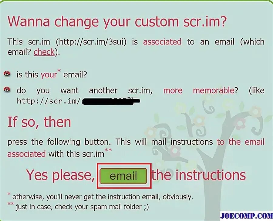 Check your email for instructions. Check your email for instructions