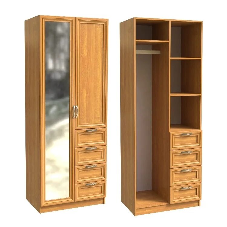 С перегородкой (800х2100х560), венге/лоредо. Шк 2 х. Шкаф 2 створчатый с перегородкой бтс. Шкаф 1-ств. Ронда шк-1 (ясень темн).