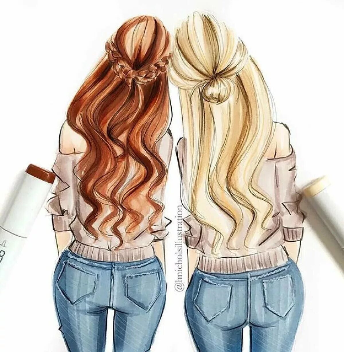 2 девочки рисовать. Как нарисовать 2 лучших. Как нарисовать 2 лучших. Подруги рисунок. Красивые рисунки для подруги.