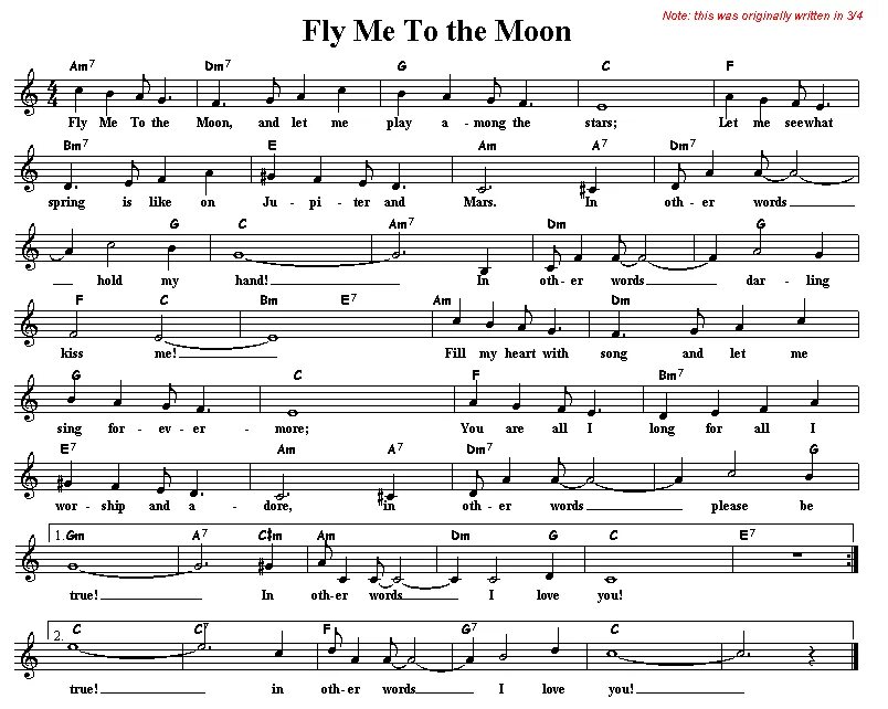 Грустная луна песня люби. Fly me to the Moon для фортепиано. Fly me to the Moon Ноты. Fly me to the Moon Ноты для фортепиано. Fly me to the Moon Ноты для гитары.