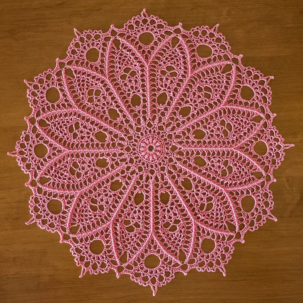 Красивейшая салфетка часть 2. Салфетка Patricia Kristoffersen. МК салфетка Doily. Салфетка Rosa Patricia Kristoffersen.