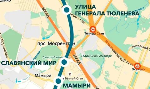 Станция генерала тюленева открытие