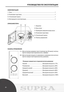 Печь supra инструкция