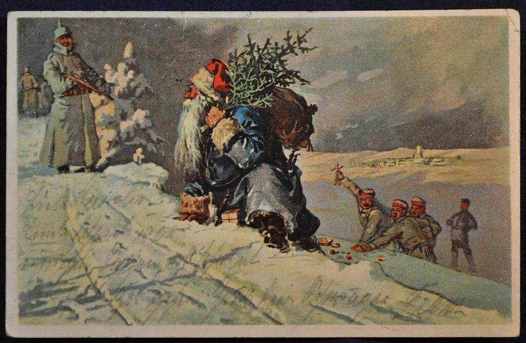 Открытки 1914. Рождественское перемирие 1914. Первая мировая война Рождество 1914. Рождество 1 мировая война. Рождество на войне.