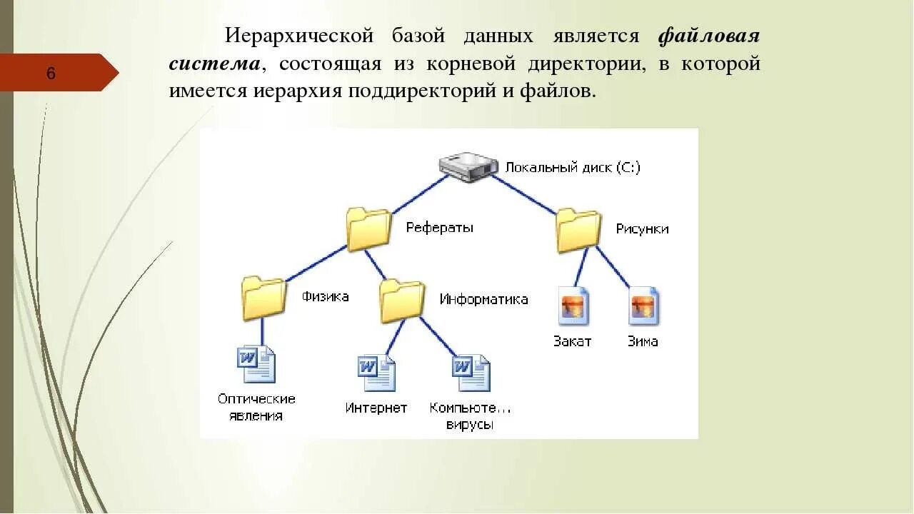 Сколько дали сети. Схема иерархической базы данных. Структура файловой системы БД. Иерархическая модель БД. Иерархическая файловая система ПК.