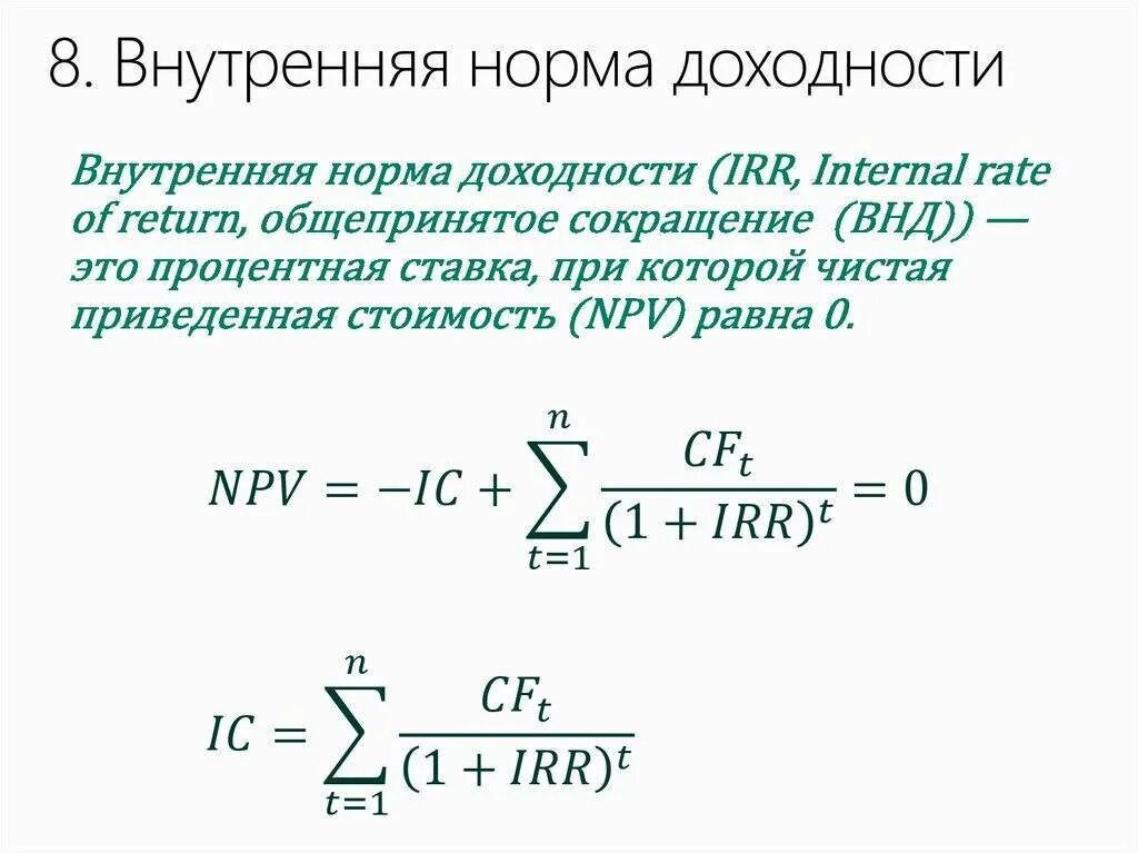 Внутренняя доходность формула. Внутренняя норма доходности irr. ВНД формула расчета. Внутренняя норма рентабельности. Внутренняя норма рентабельности формула.