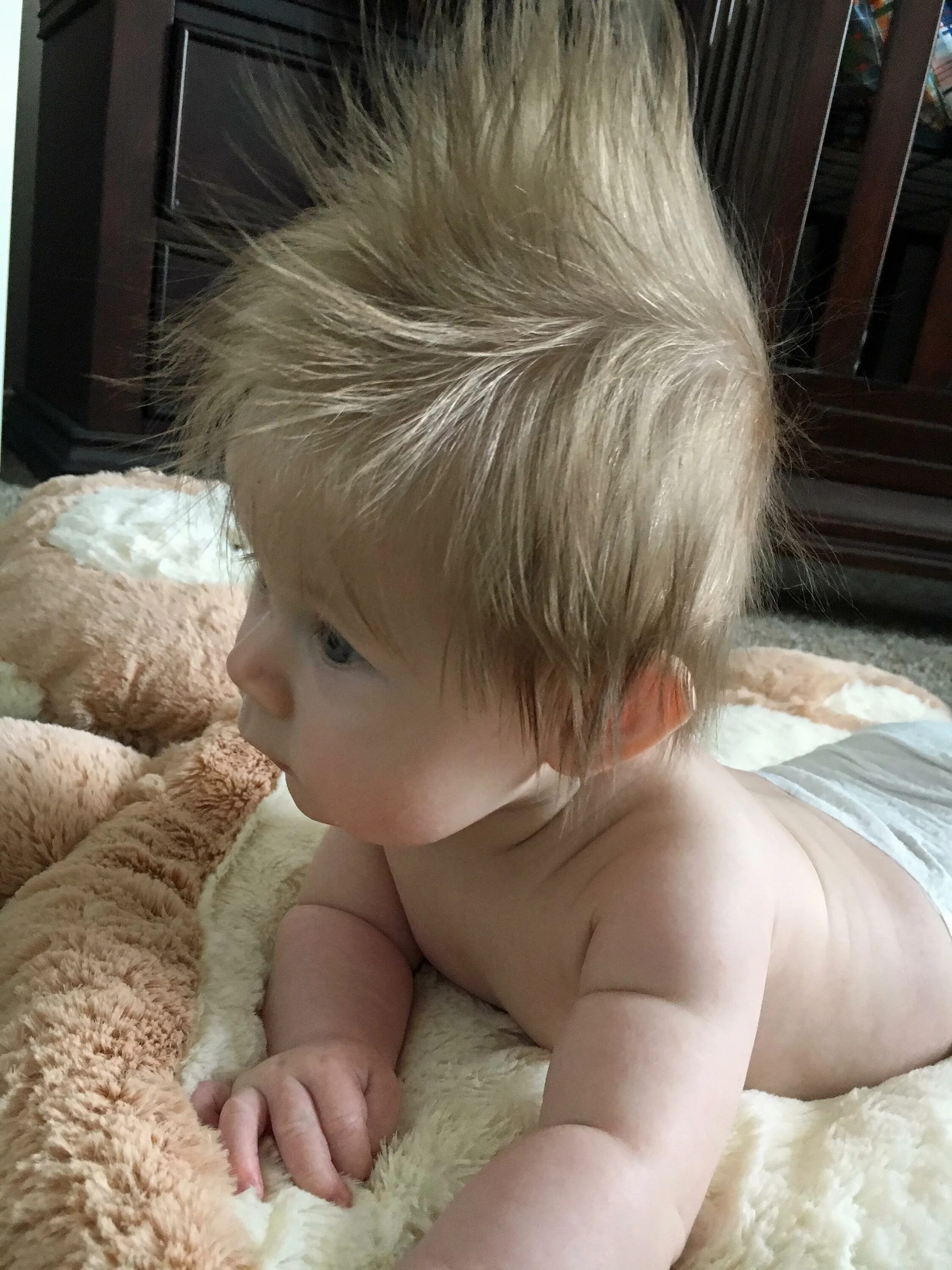 Пушок на затылке. Стрижки для малышей девочек 2 года. Волосы у новорожденных на голове. Прически грудничкам.