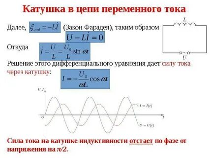 Работа конденсатора в цепи переменного тока
