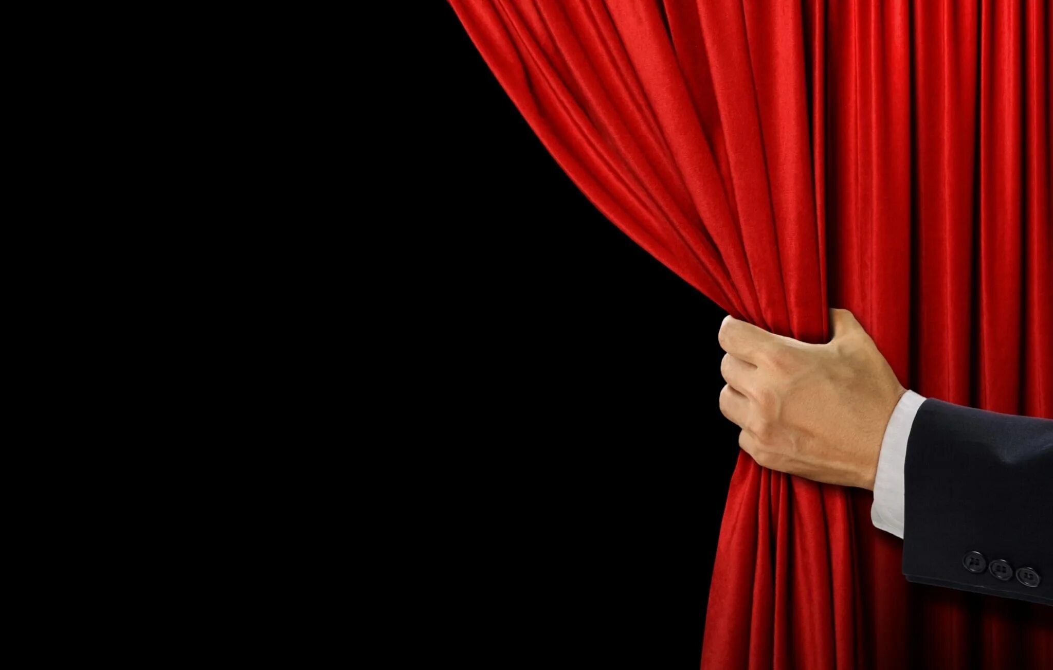 The curtain is to