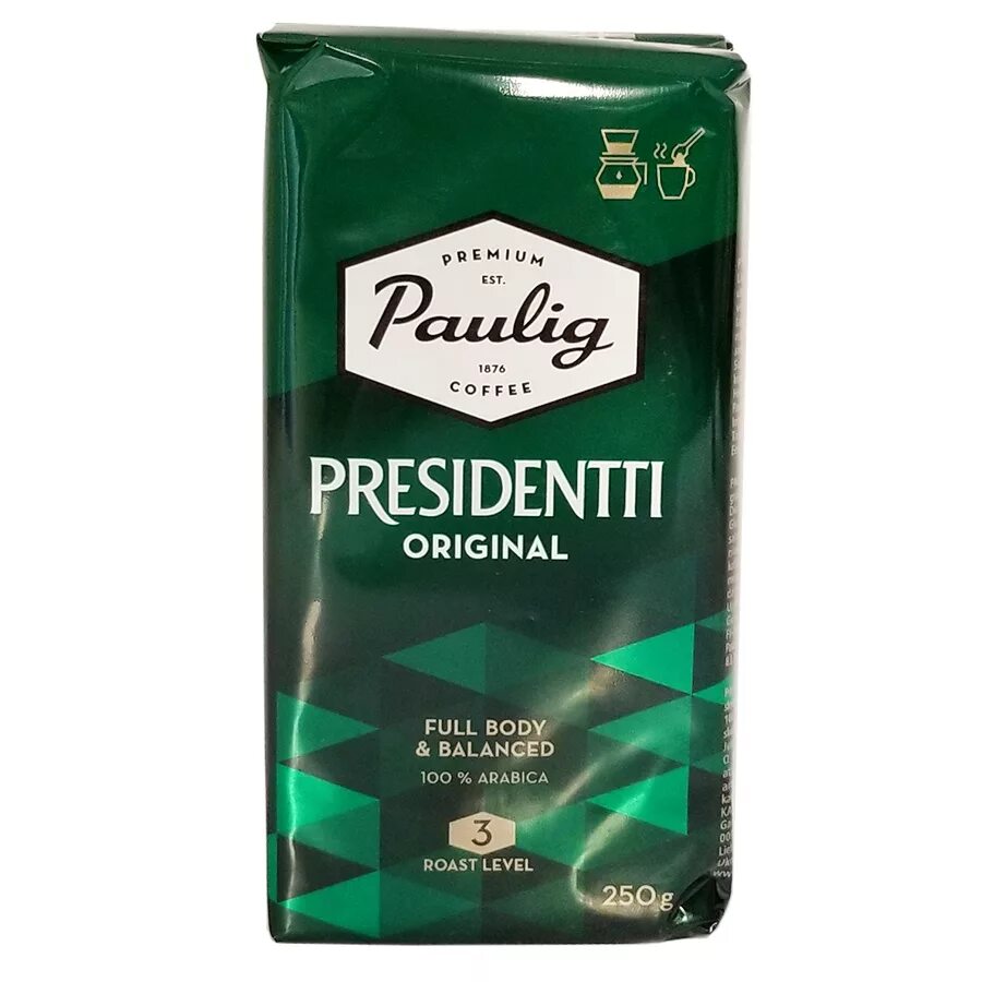 Paulig presidentti Original молотый 250г. Кофе молотый Paulig presidentti Original, 250 г. Кофе Paulig President 250г. Кофе молотый paulig