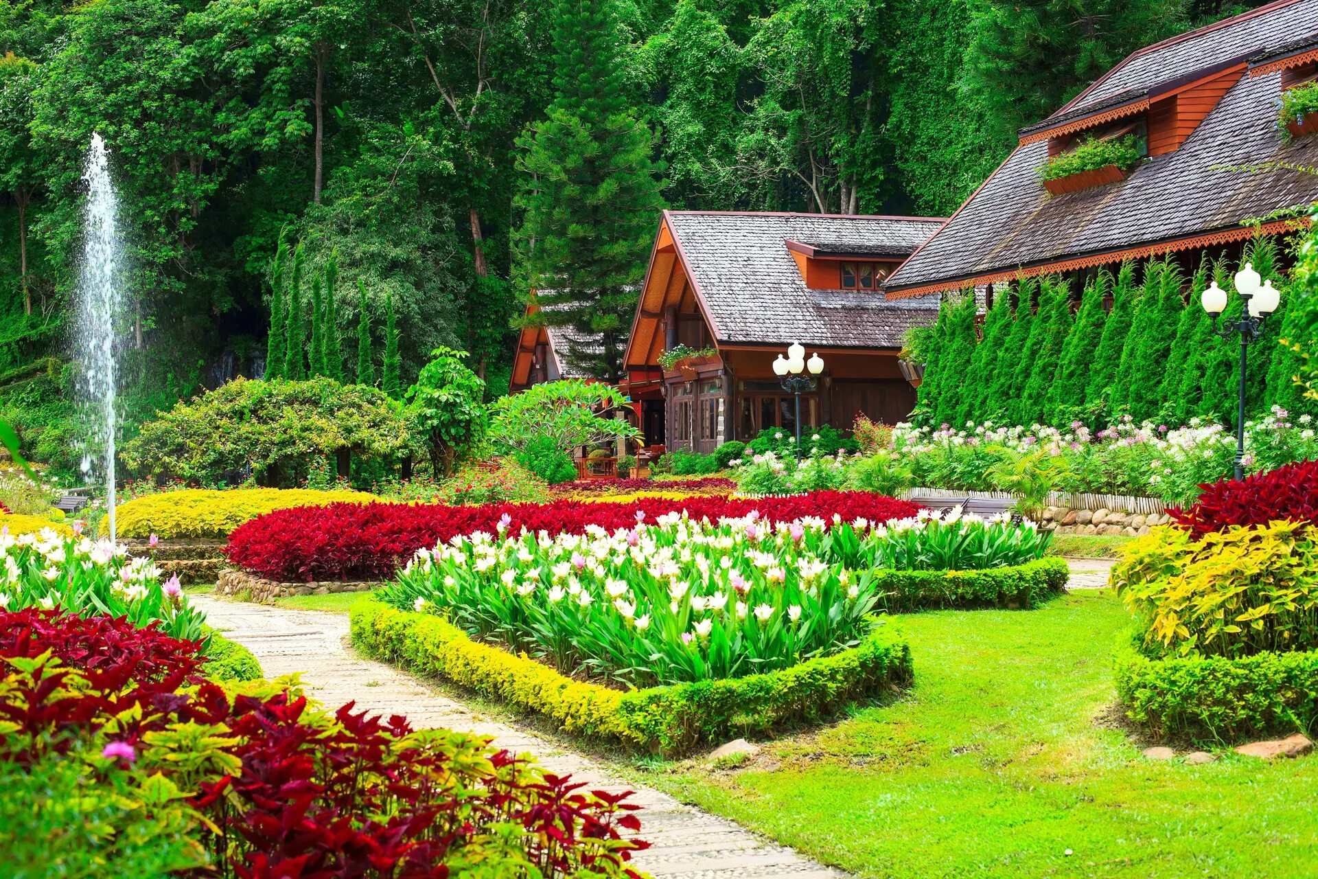 Красивый сад. Krasivie Sadi. Природа сад. Цветочный сад.