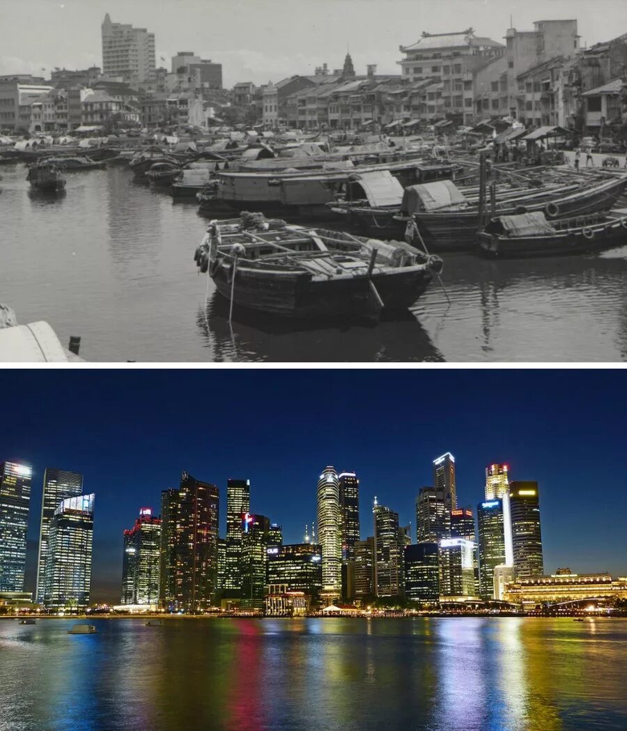 Изменился город. Сингапур в 1960-е. Сингапур 1990. Шанхай 1990. Сингапур 1960 год.