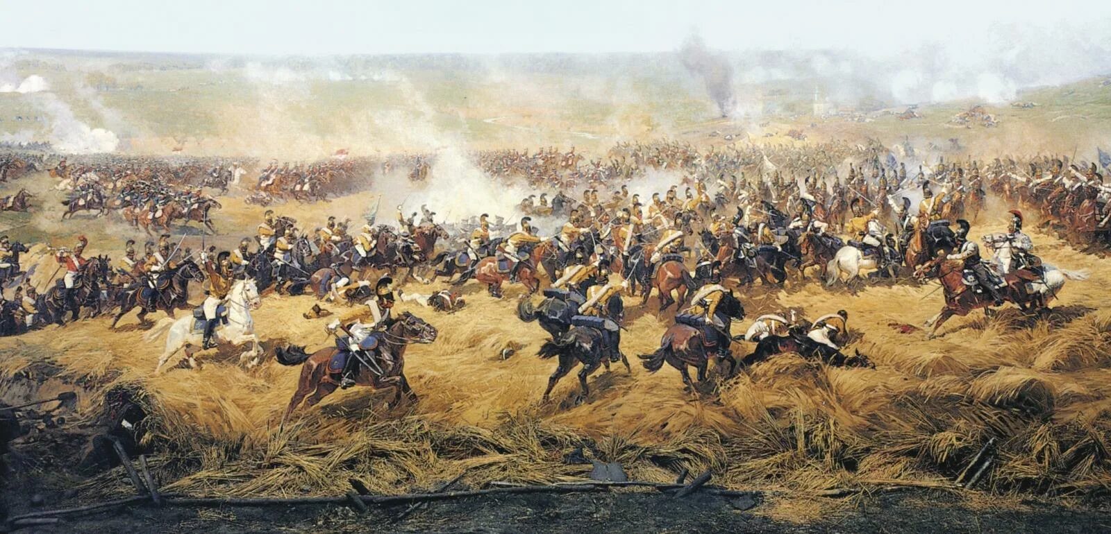 Битва с французами. Бородинское сражение 1812. Бородинская битва 1812 панорама. Петер фон Гесс Бородинское сражение.