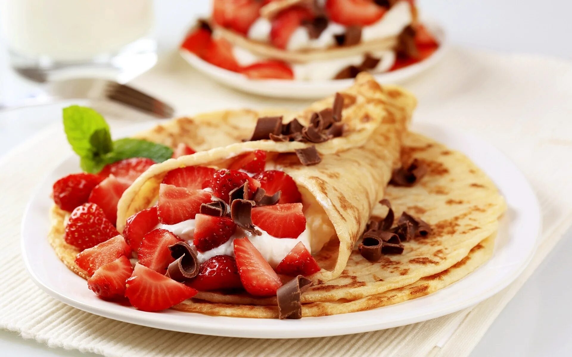 Французские крепы Crepes. Блинчики. Красивые блины.