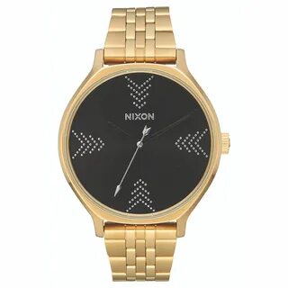 Online Price Nixon Clique 38mm Womens Watch - Gold / Black / Silver (A12492...