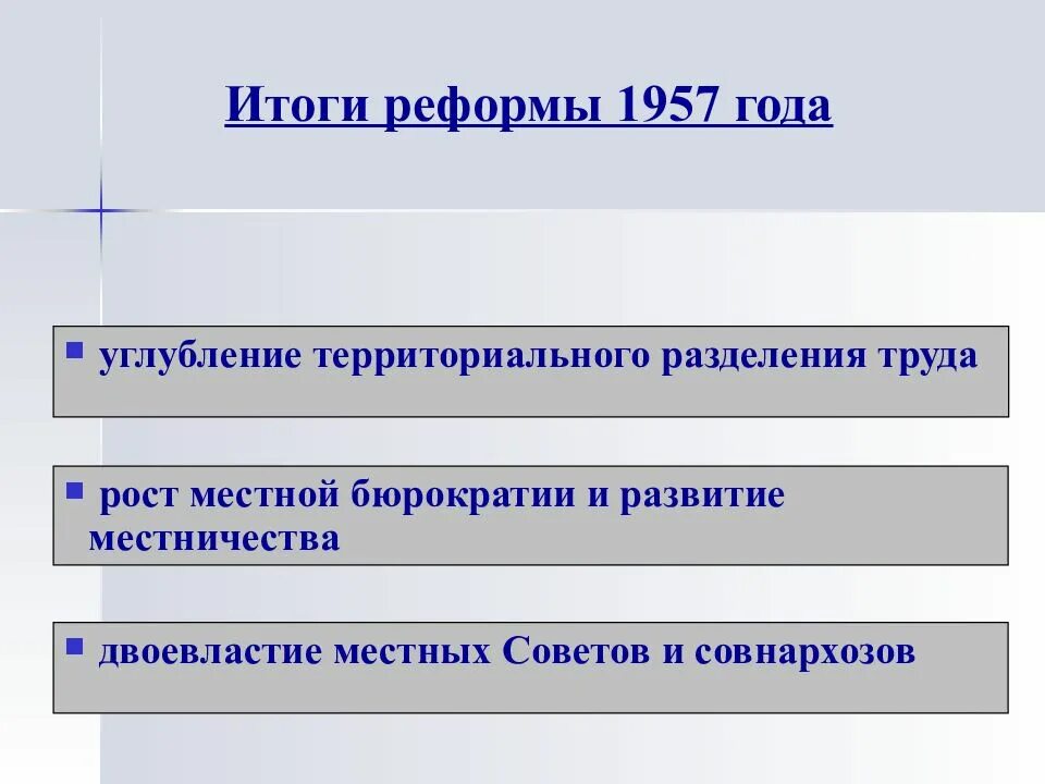 Итоги реформ промышленности