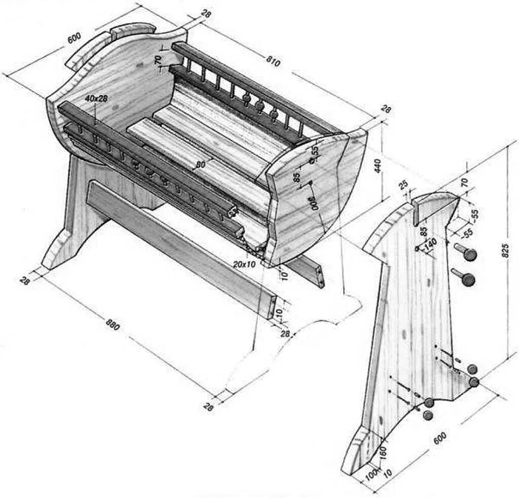 Люльки чертежи. Люлька качалка для новорожденных своими руками чертежи. Чертеж люльки качалки для новорожденных. Кроватка качалка люлька чертеж. Чертеж подвесной люльки для новорожденных.