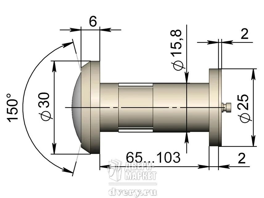Глазок 6 букв. Дверной глазок с диаметром отверстия 20 мм. Глазок дверной удлиненный ГДШ-180 схема. Диаметр дверного глазка. Отверстие под глазок диаметр.