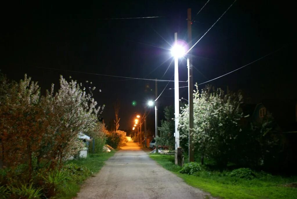 Деревня освещенная