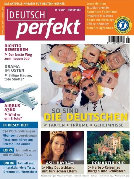 Немецкий журнал 5 букв. Журнал Deutsch. Deutsche perfect журнал. Журнал для изучения немецкого языка. Журналы для изучающих немецкий язык.