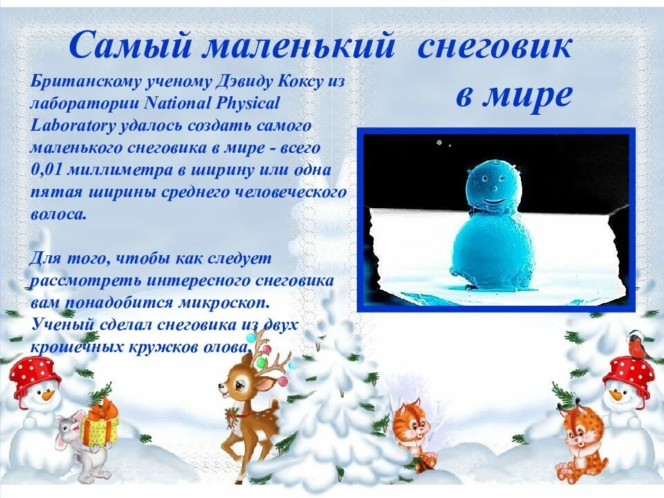 18 января даты. День снеговика. Всемирный день снеговика. Самый маленький Снеговик в мире. Снеговик для презентации.