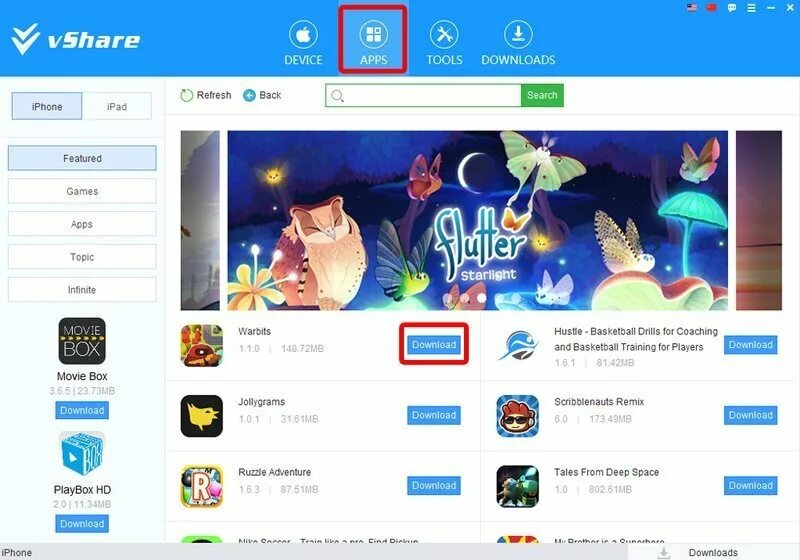 Установка приложений без app store. Без установки приложения. аналог app store. vshare store. программа для скачивания игр на телефон vshare.