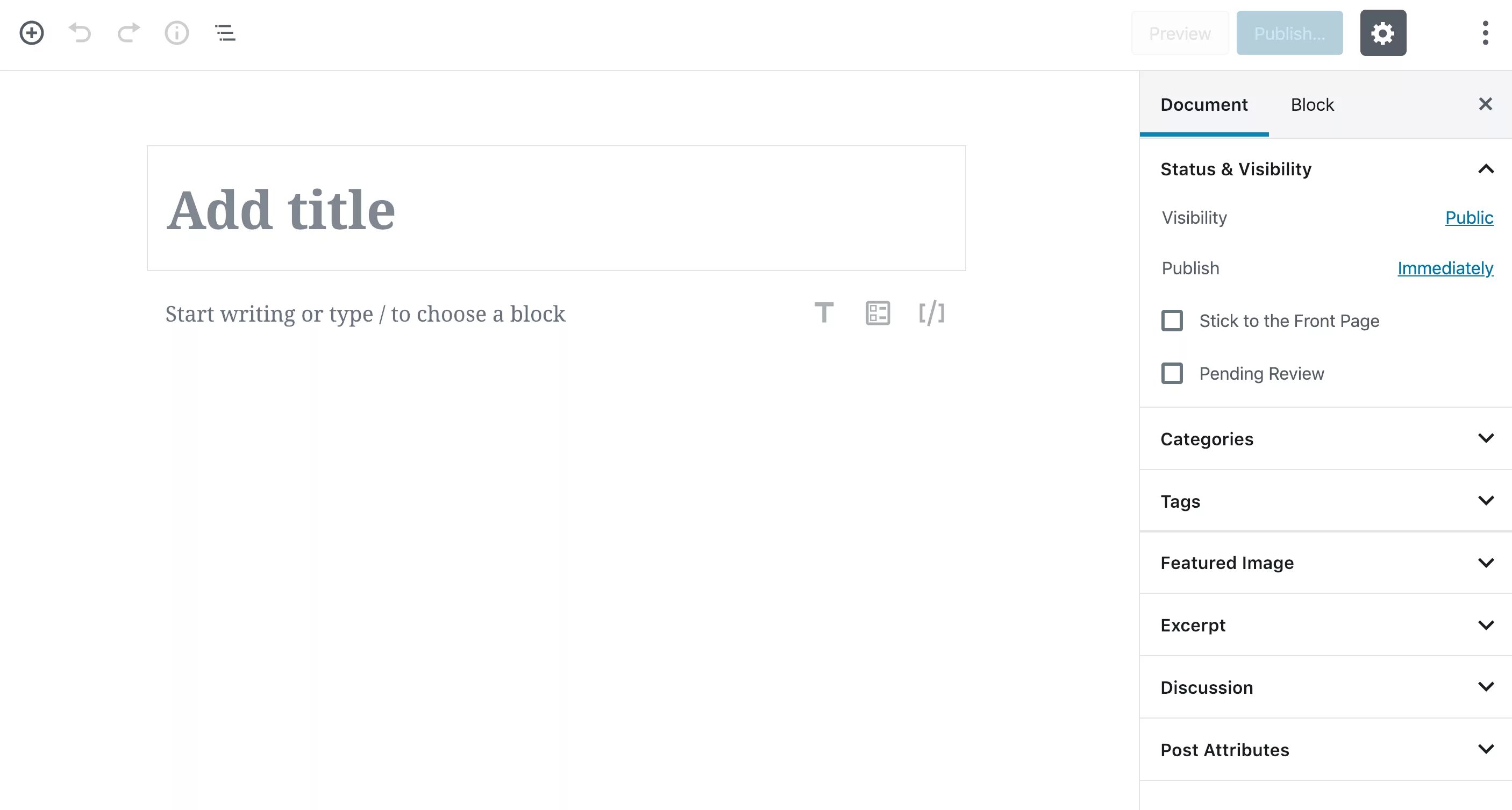 Block editor