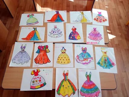 Рисование платья в средней