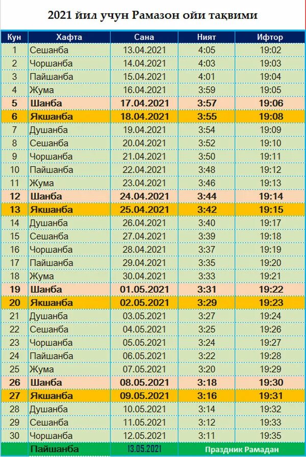 Тақвими моҳи шарифи рамазон 2024 москва. Таквими Рамазон 2021. Руза таквими 2021. 2021 Taqvimi. Рамазон ойи 2021 йил таквими.