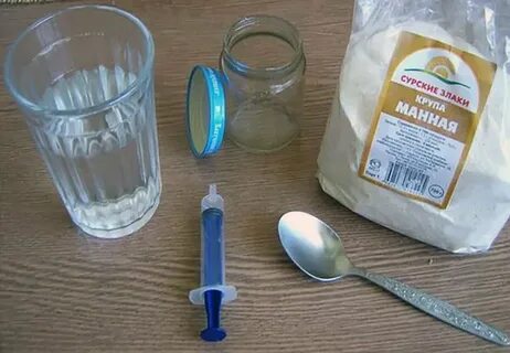 Манка в шприце для рыбалки на карася