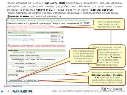 Подписания заявки
