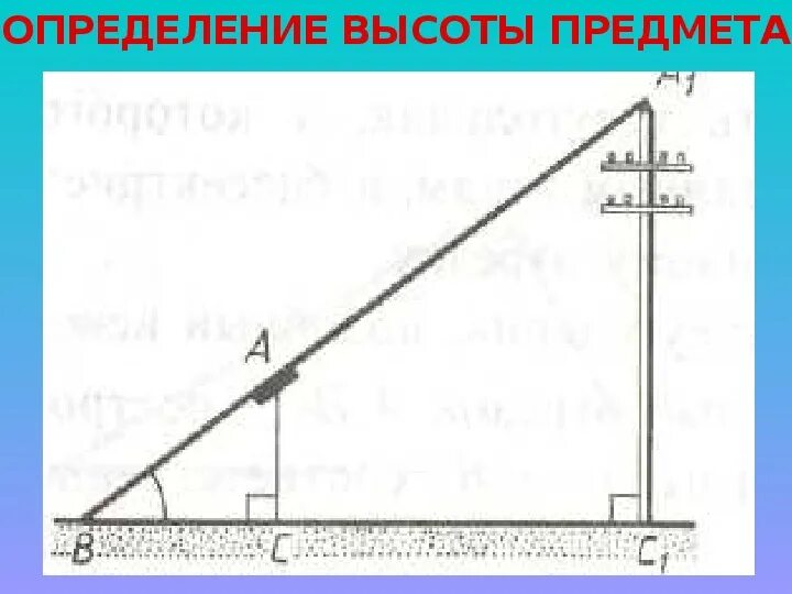 Определение высоты предмета геометрия. Измерить высоту столба. Определение высоты столба с помощью шеста. Измерение высоты предмета по шесту. Шест с вращающейся планкой для определения высоты.