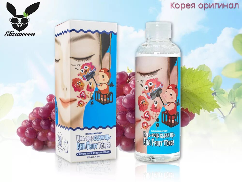 Elizavecca hell pore clean up aha. Тоник-пилинг с фруктовыми кислотами Elizavecca Hell-Pore clean up Aha Fruit Toner 200 ml. Тонер-пилинг фруктовые кислоты Hell-Pore clean up Aha Fruit Toner, 200 мл. Elizavecca Milky Piggy Hell-Pore clean up Aha Fruit Toner тонер с фруктовыми кислотами. Elizavecca тонер-пилинг для лица фруктовые кислоты Hell-Pore clean up Aha Fruit Toner 200 мл.