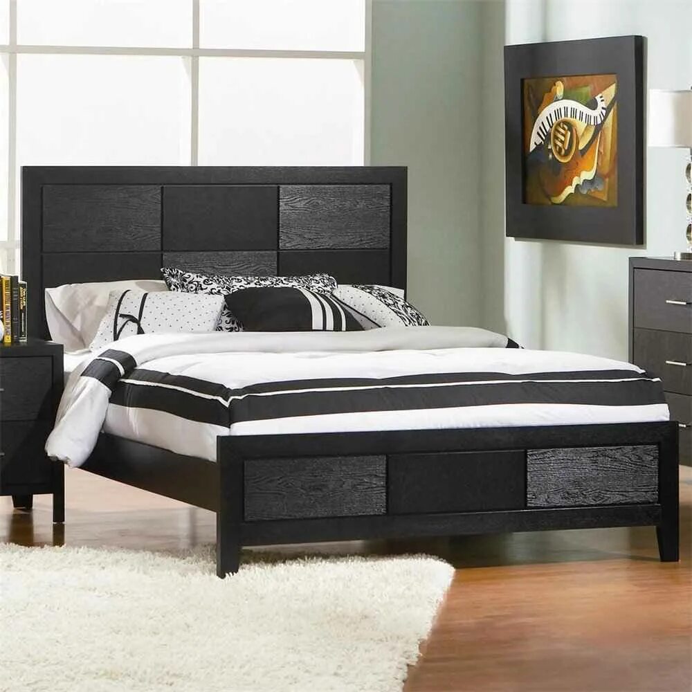 Кровати темного цвета. Черная кровать Кинг сайз. Кровать двуспальная черная. Кровать черно белая двуспальная. Кровать Модерн.