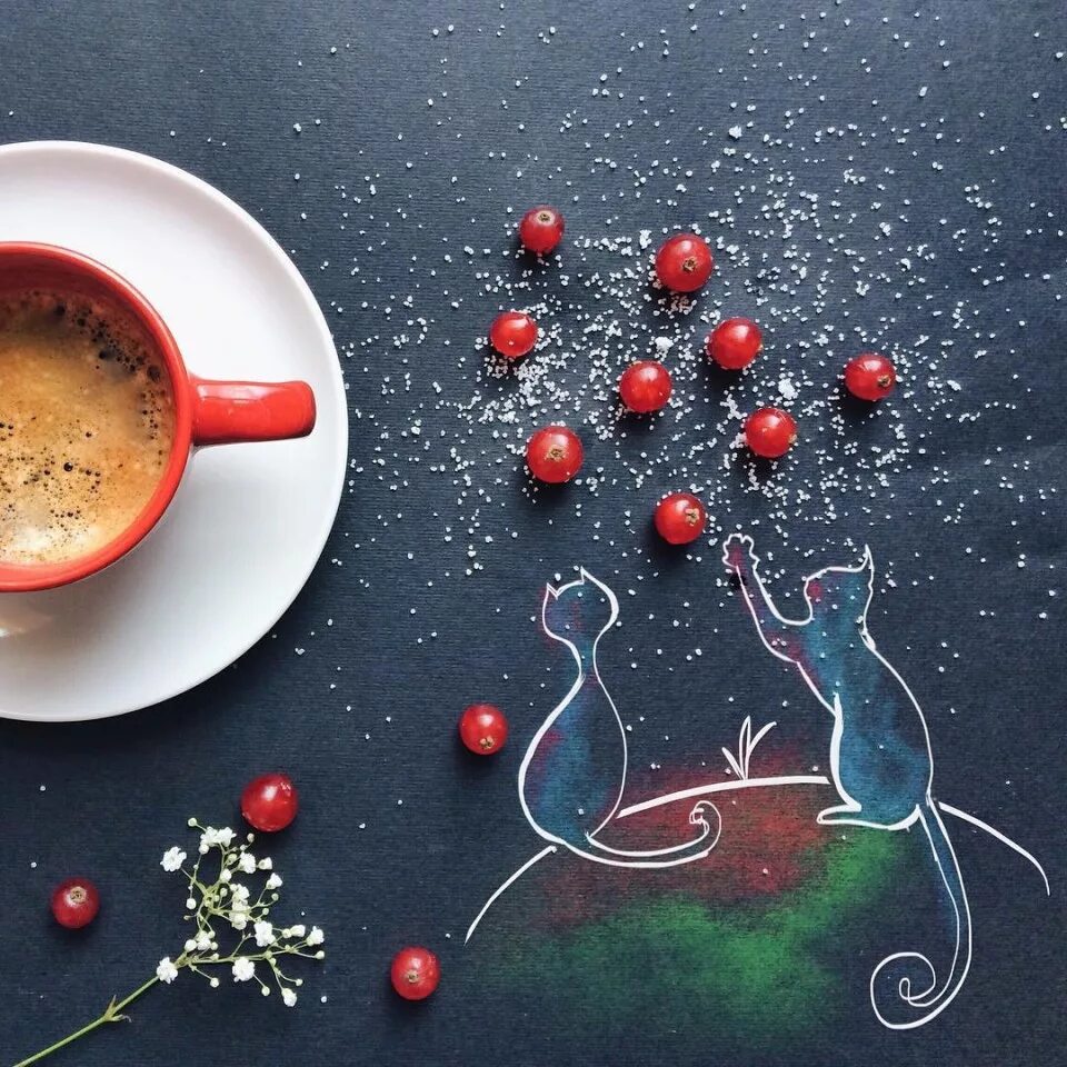 Кофе и хорошее настроение. Художница-иллюстратор Cinzia Bolognesi. Художница-иллюстратор из Италии Синция Болонези (Cinzia Bolognesi). Чинция болоньезе. Доброе утро креативные.