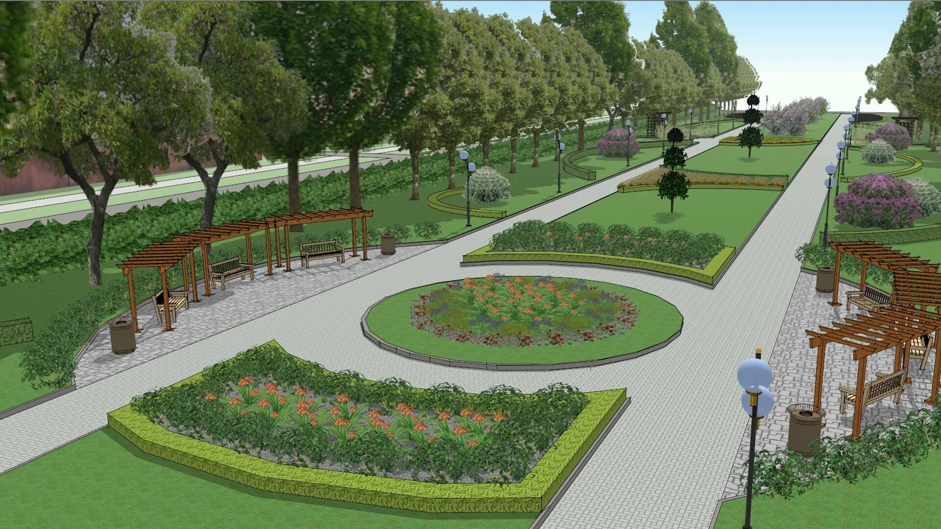 Благоустройство «сквера калинникова» в городе мценск. Благоустройство кронштадтского бульвара. Озеленение мемориалов. Макет аллеи. Макет аллеи.