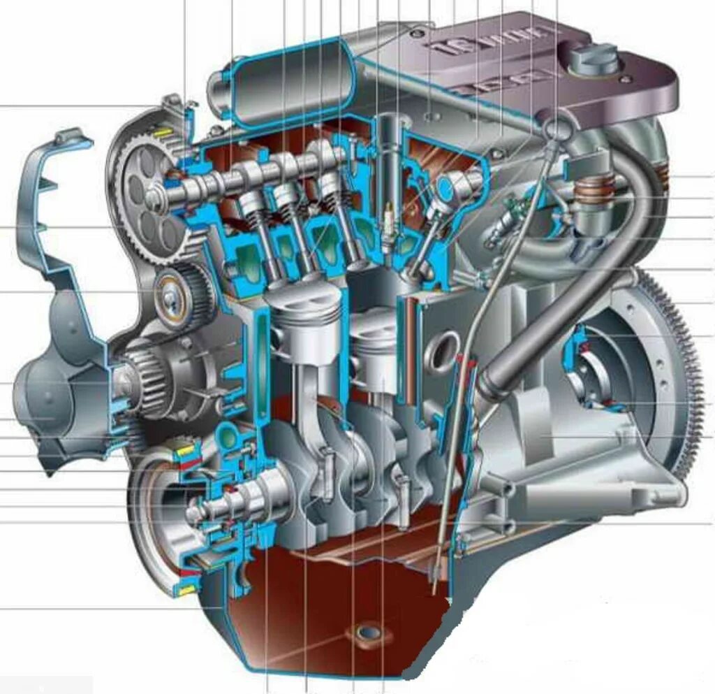 Сколько на 16 клапанном двигателе. ДВС ВАЗ 21124. Система смазки двигателя ВАЗ 21124. Система смазки двигателя ВАЗ 21124 16 клапанов. Двигатель ВАЗ 21124 16 клапанов.