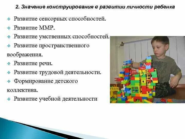 Развитие конструктивных способностей. Развитие конструктивных способностей