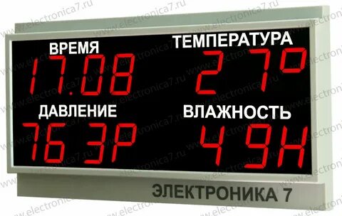 Часы показывающие температуру